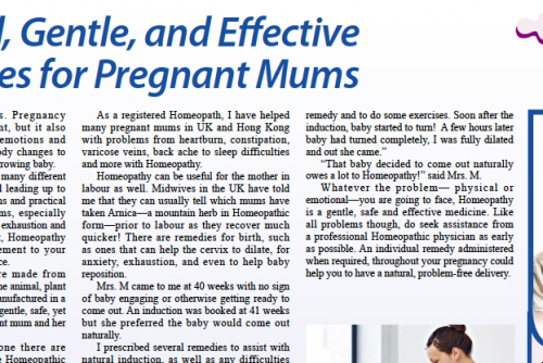 Natural, gentle, and effective remedies for pregnant mums – an article featured in The Standard