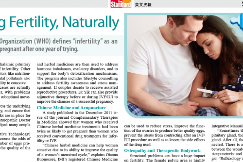 Boosting fertility, naturally – an article featured in The Standard