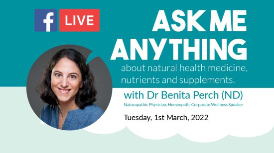 AMA with Dr Benita Perch on Facebook Live (1 March 2022)