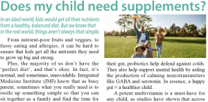 Does my child need supplements? – an article featured in The Standard
